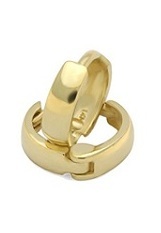 superb teeny small plain domed baby huggie earrings